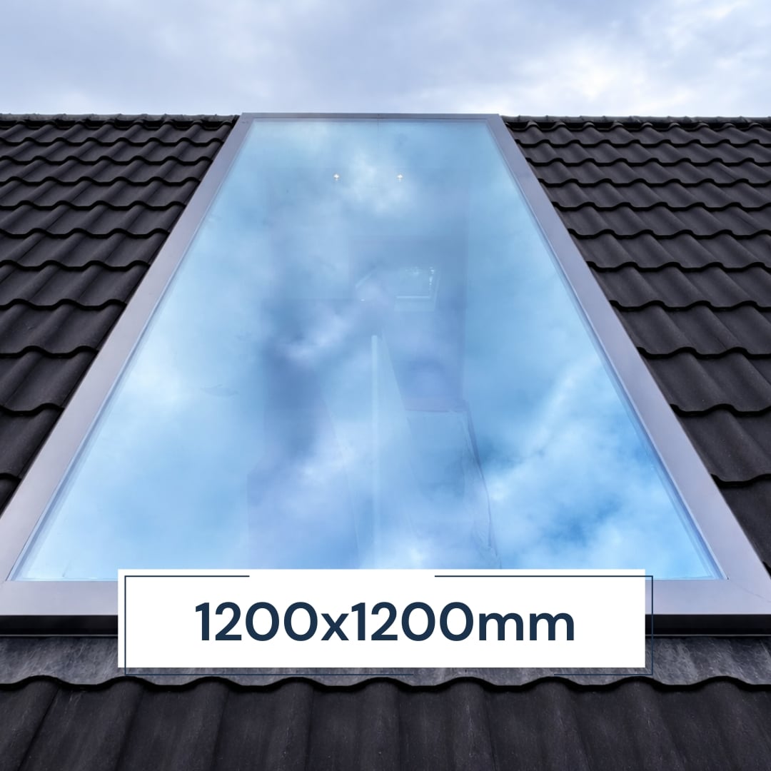 Frameless Skylight for Pitched Roof 1200 x 1200 mm