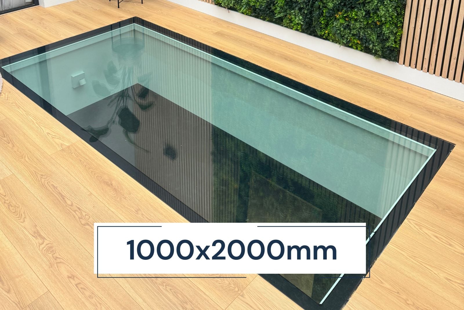 Frameless Walk-On Skylight 1000 x 2000 mm