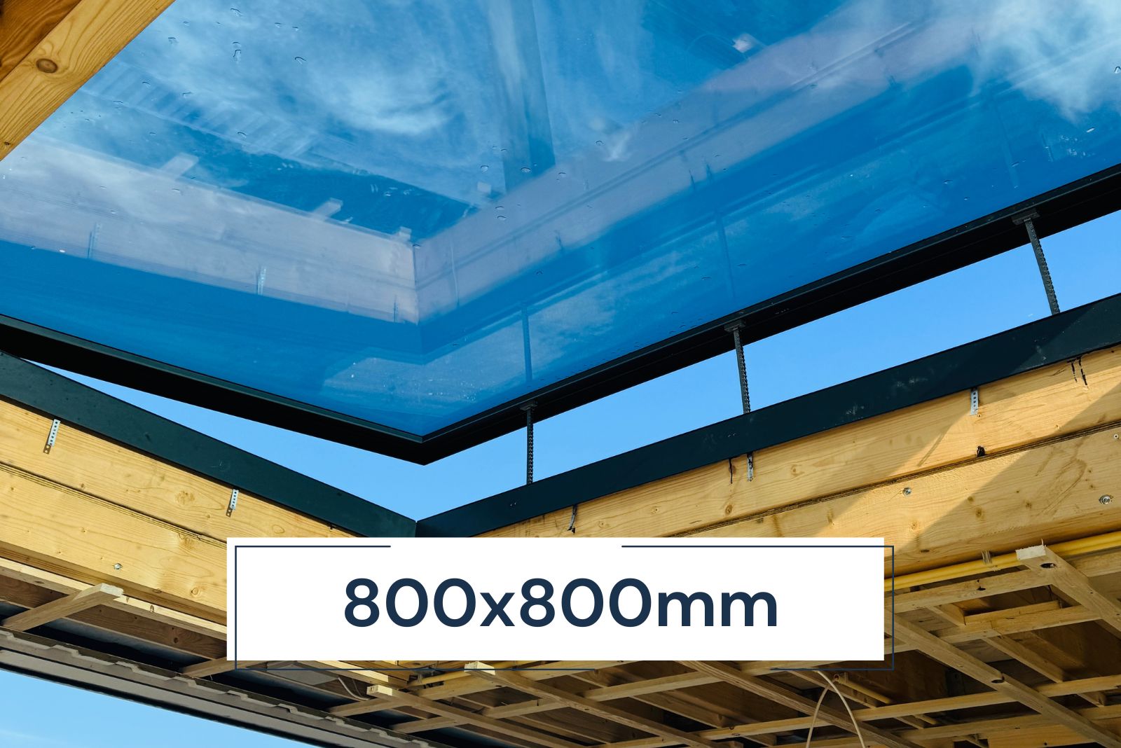 Opening Skylights 800 x 800 mm - Electric, Aluminum Framed