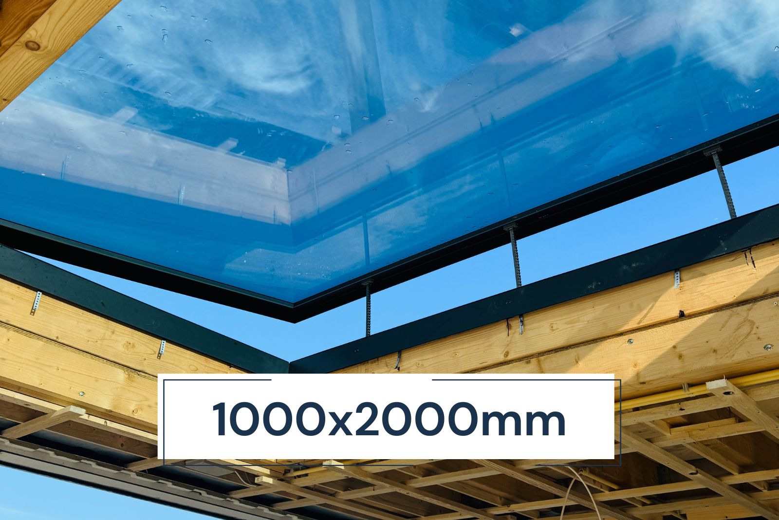 Opening Skylights 1000 x 2000 mm - Electric, Aluminum Framed