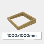 Insulated Upstand for Frameless Flat Roof Skylight 1000 x 1000 mm