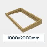 Insulated Upstand for Frameless Flat Roof Skylight 1000 x 2000 mm
