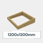 Insulated Upstand for Frameless Flat Roof Skylight 1200 x 1200 mm