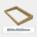 Insulated Upstand for Frameless Flat Roof Skylight 800 x 1500 mm