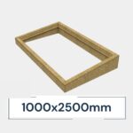 Insulated Upstand for Frameless Flat Roof Skylight 1000 x 2500 mm
