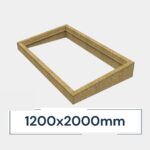 Insulated Upstand for Frameless Flat Roof Skylight 1200 x 2000 mm