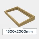 Insulated Upstand for Frameless Flat Roof Skylight 1500 x 2000 mm