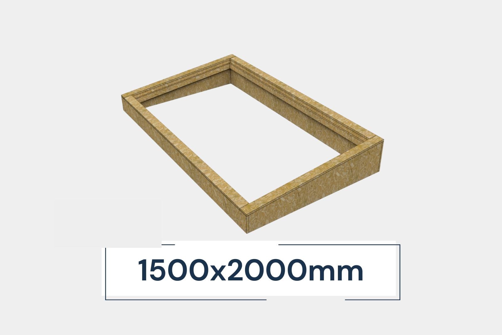 Insulated Upstand for Frameless Flat Roof Skylight 1500 x 2000 mm