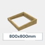 Insulated Upstand for Frameless Flat Roof Skylight 800 x 800 mm