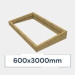 Insulated Upstand for Frameless Flat Roof Skylight 600 x 3000 mm