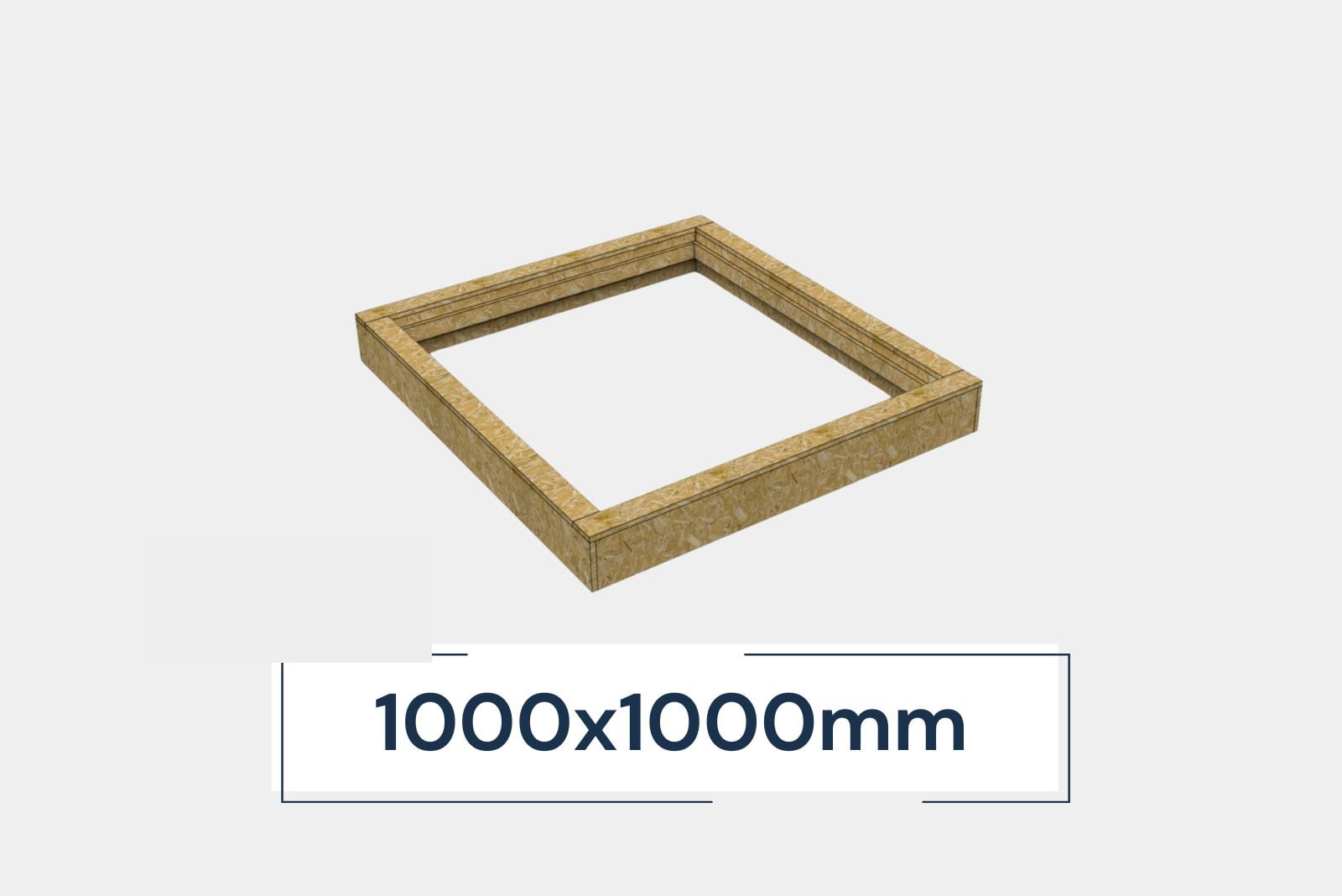 Insulated Upstand for Frameless Pitched Roof Skylight 1000 x 1000 mm
