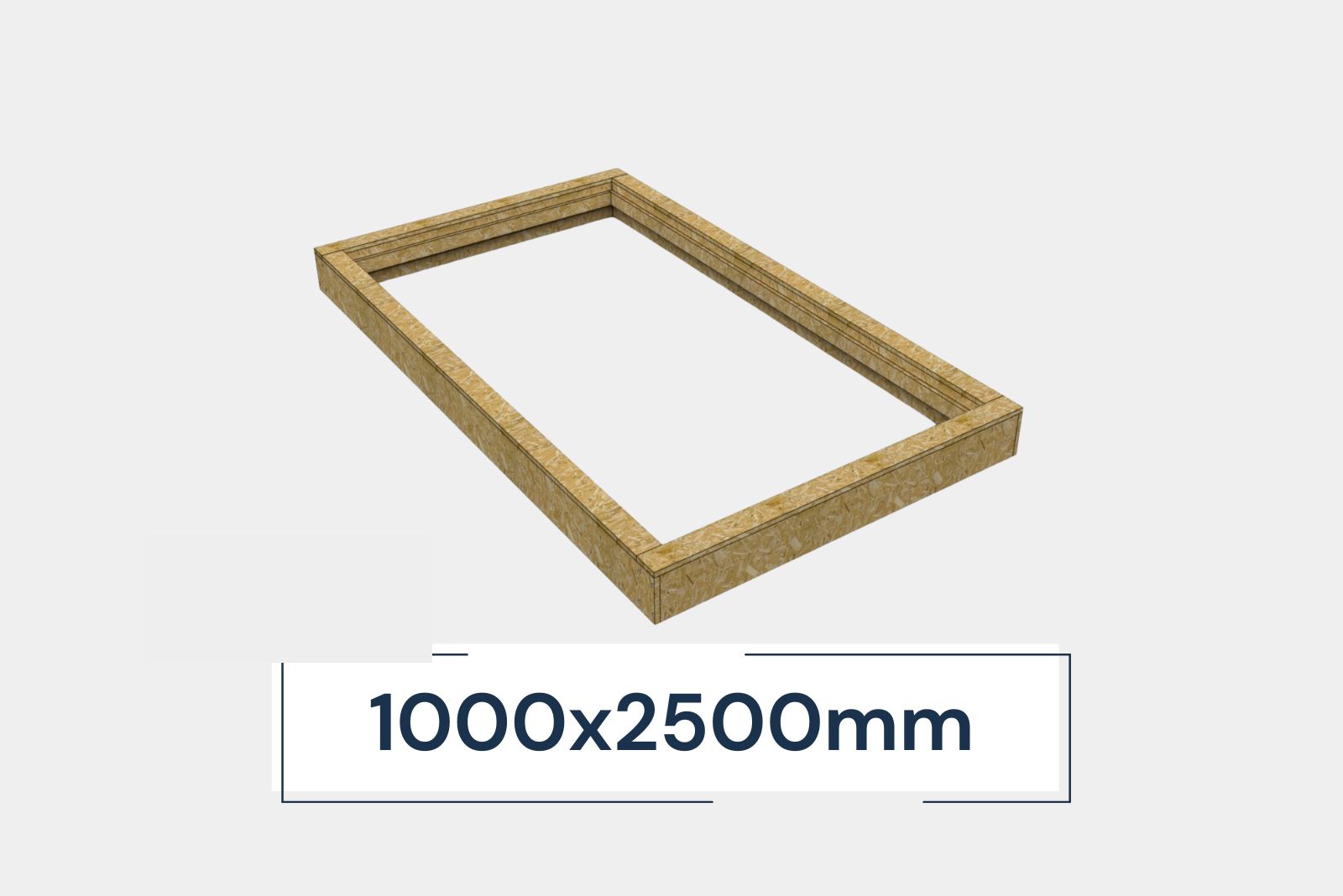 Insulated Upstand for Frameless Pitched Roof Skylight 1000 x 2500 mm