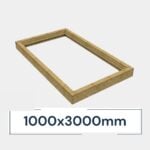 Insulated Upstand for Frameless Pitched Roof Skylight 1000 x 3000 mm