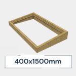 Insulated Upstand for Frameless Flat Roof Skylight 400 x 1500 mm
