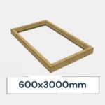 Insulated Upstand for Frameless Pitched Roof Skylight 600 x 3000 mm