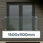 Juliet Balcony System with Glass Adapters 1500 х 1100 mm