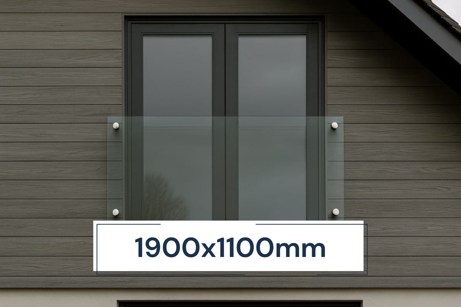 Juliet Balcony System with Glass Adapters 1900 х 1100 mm